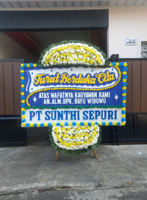 Papan Bunga Duka di Bonorowo